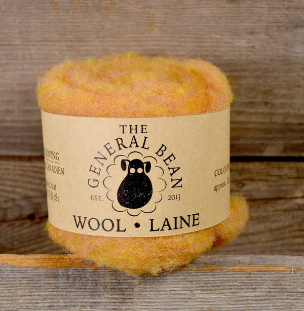 Needle Felting Wool by The General Bean - Mustard Heather