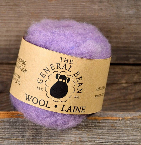 Needle Felting Wool by The General Bean - Light Purple