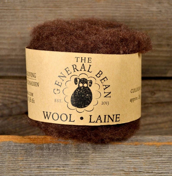 Needle Felting Wool by The General Bean - Brown