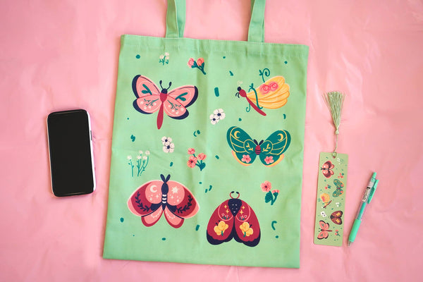Moths & Wildflowers Tote Bag by The Moonborn