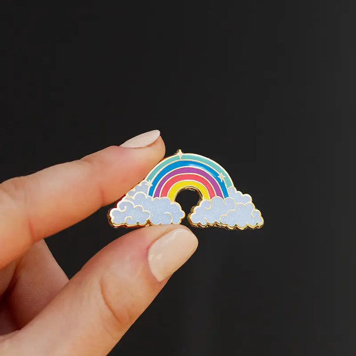 Crochet yarn heart resin pin, cute pins, enamel pins, rainbow pin