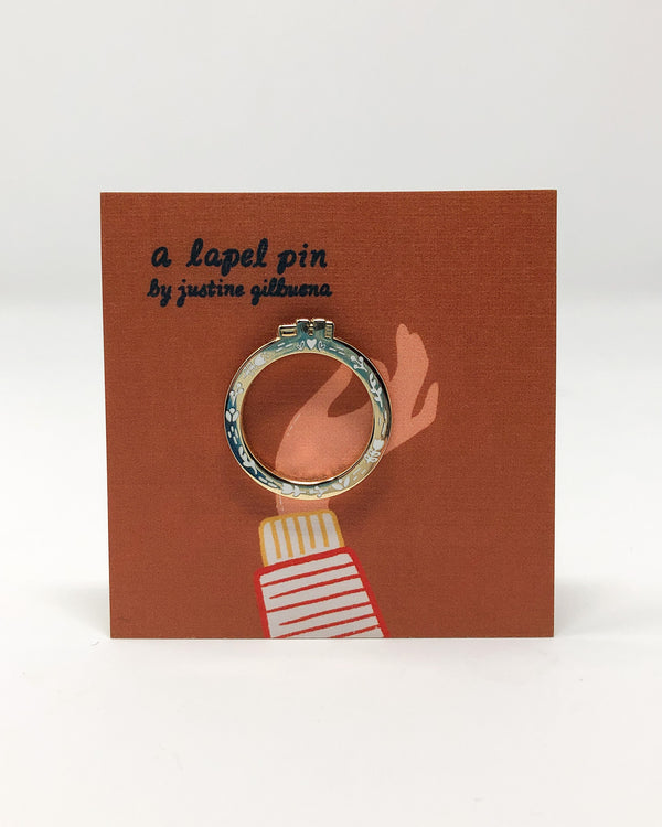Embroidery Hoop Enamel Pin