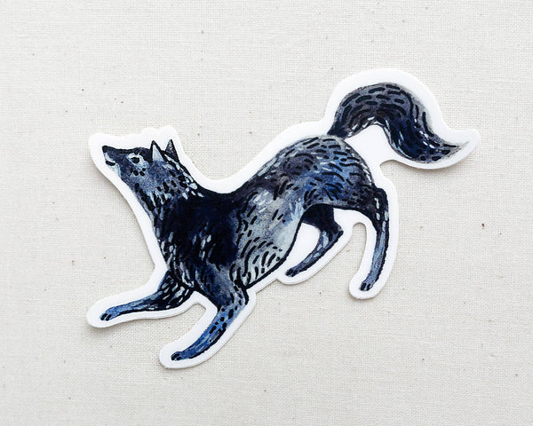 Black Wolf Animal Vinyl Sticker
